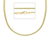 Doppelpanzerkette Collier in 18 Karat Gelbgold - MDH040GG40
